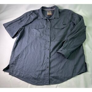 5.11‎ Tactical Mens XL Button Down Long Sleeve Work Shirt Blue Gray Pockets